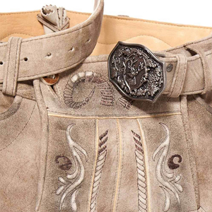 Nuevo Diseño, Elegantes Lederhosen Bávaros para Hombre, Pantalones de Cuero Genuino con Tirantes, Traje Alemán - Product Image 2