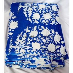 ผ้าฝ้ายแท้ 100% พิมพ์ลายบล็อก เป็นมิตรกับสิ่งแวดล้อม ระบายอากาศได้ดี แห้งเร็ว น้ำหนักเบา ผ้าทอลายไขว้ จากรัฐราชสถาน สำหรับเสื้อผ้าสตรีและเด็กผู้หญิง - Product Image 4