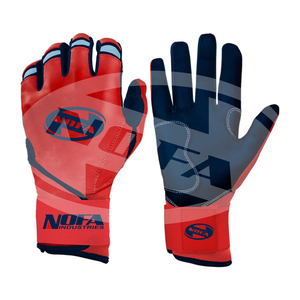 Guantes de Bateo de Cuero Acolchado Antideslizantes y Ambidiestros de Nofa Industries para Adultos, Profesionales, Unisex, con Cierre de Hebilla Personalizado - Product Image 1