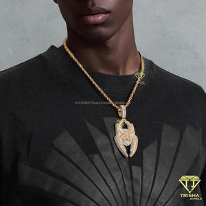 Colgante de Lujo con Diseño de Telaraña para Hombre y Mujer, con Diamantes VVS Cultivados en Laboratorio y Plata de Ley 925, Collar con Incrustaciones de Diamantes - Product Image 2