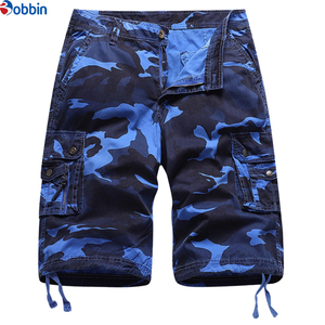 Pantalones Cortos Cargo de Camuflaje Morado para Hombre Bobbin, Cintura Media, Cierre de Botones, Transpirables, de Algodón, Estilo Casual - Product Image 6