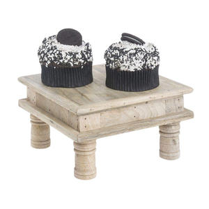 Taburete de madera antiguo de lujo, mesa elevadora de exhibición cuadrada, taburete de madera de mango, elevador con patas, decoración para el hogar y la Oficina, precio al por mayor - Product Image 3