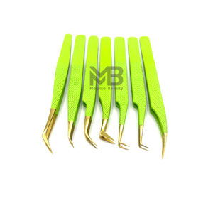 Pinzas para Extensión de Pestañas de Acero Inoxidable Sostenible, Punta Puntiaguda de Alta Calidad, Antiestáticas, Duraderas, Juego de Pinzas Personalizables - Product Image 6