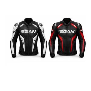 Veste de moto en cuir formel de qualité professionnelle avec col montant et logo frontal, design personnalisable, prix bas - Product Image 1