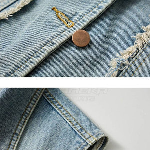 Gilet en jean d'hiver pour homme, vêtement classique pour tous les jours, avec matière douce et fermeture à boutons, service OEM - Product Image 6