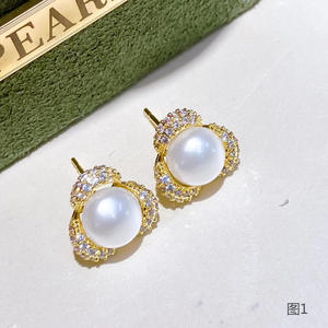 Nouveauté printemps, boucles d'oreilles en perles d'eau douce naturelles de Zhuji, multi-styles, bijoux de mode populaires pour femmes - Product Image 1