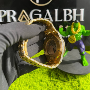 Reloj de Diamantes Moissanite Totalmente Cubierto de Piedras, Regalo de Cumpleaños de Lujo para Hombre, Estilo Hip Hop VVS - Product Image 3