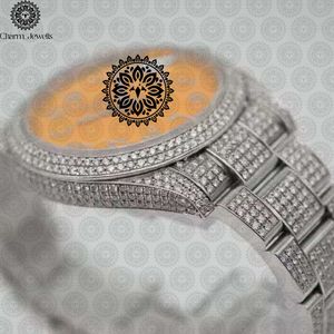 Charm Jewells Montre de luxe en acier inoxydable, boîtier carré de 40 mm, cadran analogique, bracelet en acier inoxydable, mouvement mécanique pour homme, date automatique - Product Image 2