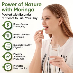 Capsule de feuilles de Moringa de qualité supérieure, 100% naturelle et à base de plantes, complément alimentaire riche en antioxydants et minéraux - Product Image 6