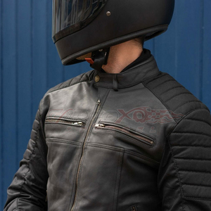 Chaqueta de Motociclista de Cuero Impermeable de Manga Larga para Hombre, Personalizada OEM Gariox Apparel - California - Product Image 3