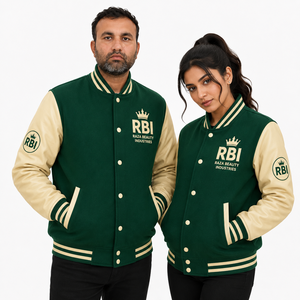 Blouson universitaire réversible en laine de baseball personnalisé, style Letterman, respirant, avec logo brodé fini, qualité supérieure - Product Image 5