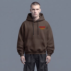 Sweat-shirt à capuche pour homme avec logo personnalisé, 100% coton, coupe ample, impression sur le devant, style décontracté, vêtements d'automne - Product Image 6