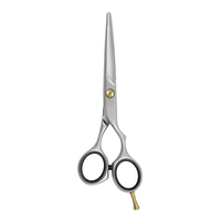 Ciseaux de coiffure professionnels en acier 420, ciseaux de salon pour barbiers avec repose-doigts confortable, anti-rouille, avec logo