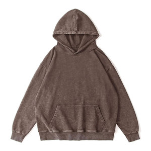 Hoodie femme personnalisé en coton mélangé délavé à l'acide – Vêtement de mode durable - Product Image 1