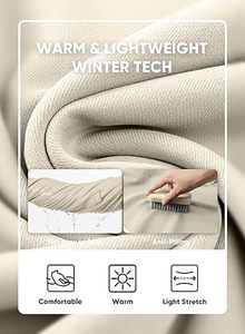 Conjunto Deportivo para Hombre, Sudadera y Pantalones Beige, Cuello Redondo, Color Sólido, Casual, Manga Larga, 100% Algodón, Transpirable, Corte Regular - Product Image 4