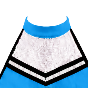 Haut court de cheerleading bleu ciel et blanc sans manches pour femmes et filles – Tenue de performance athlétique pour l'entraînement en équipe – Vêtement de sport - Product Image 5