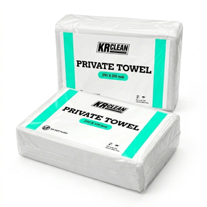Lingettes sèches écologiques Krclean en tissu non tissé spunlace 100g, rectangulaires, pour soins aux patients, hygiène personnelle, nettoyage médical - Product Image 1