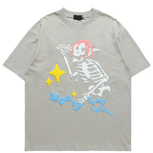 Camiseta Lisa de 270G al por Mayor, Camiseta de Color Sólido Lavado a Granel, Camiseta de Manga Corta Oversize Estampada para Hombre Tallas Grandes - Product Image 4