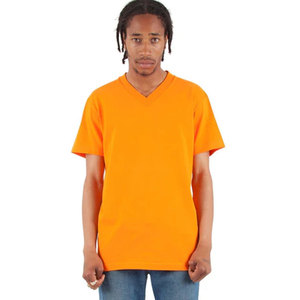 Camiseta de algodón grueso de 6.2oz con cuello en V y manga corta, personalizable, estilo Shaka Wear, para proveedores, camiseta básica de streetwear. - Product Image 3