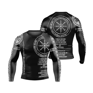 Maillots de bain pour hommes : Rash Guards, hauts de maillot de bain, t-shirts à manches longues, chemises de surf anti-UV, vêtements de sport pour la natation et la gym - Product Image 3