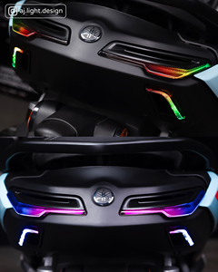 AJLIGHT DESIGN Feux arrière LED RGB à quatre lentilles fabriqués à Taïwan, système d'éclairage arrière dédié pour moto NMAX V3 - Product Image 2