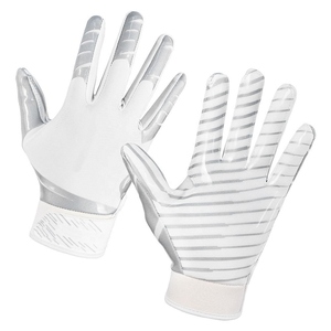 <b>Full</b> Finger Outdoor Sports Gloves PU Non <b>Slip</b> Unisex All Seasons White Striped Design Pull on Customized Packing - Product Image 1