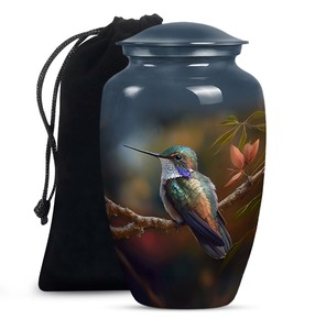 Urna Funeraria Grande de Aluminio para Cenizas de Adultos, Color Marrón con Águila Decorativa, Urna Conmemorativa para Cenizas Humanas de Adultos - Product Image 6