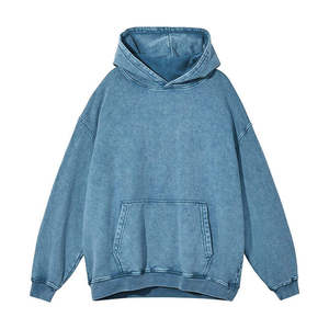 Sweat-shirts et hoodies unisexes pour hommes, coupe ample, 100 % coton, effet délavé, style streetwear vintage, logo personnalisé, poids lourd. - Product Image 4