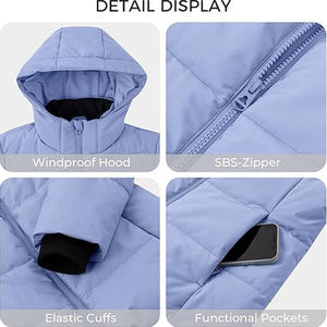 Nuevas Chaquetas Acolchadas Transpirables de Calidad para Mujer, con Diseño Personalizado y Cierre Completo - Product Image 6