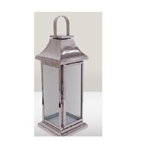 Wholesale Selling Portable Eco-Friendly Metal Candle <b>Lantern</b> With Shiny <b>Silver</b> Finish Candle <b>Lantern</b> for Christmas & Wedding - Product Image 1