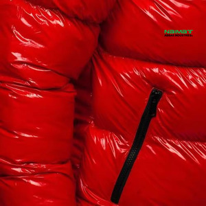 Puffer <b>Jacket</b> Hooded Windproof <b>Winter</b> Casual Coat with Zipper Closure Color Blocking Design - Product Image 3