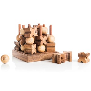 Juego de Tic Tac Toe 3D de Madera, Hecho a Mano, Rompecabezas de Madera, Juego de Mesa para Mesa de Centro - Product Image 2
