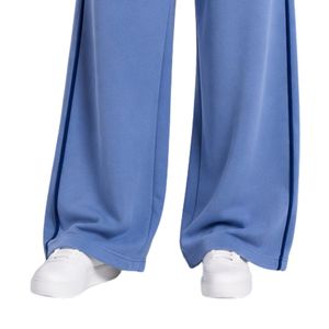 Pantalon de survêtement large bleu ciel pour femme, taille élastique, coupe ample, en molleton de coton, pantalon décontracté oversize avec poches - Product Image 6