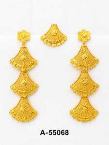 MOLL JEWELLERS Luxury Alloy Gold Plated Coral Heart Shape Drop <b>Earrings</b> for Women Anniversary <b>Wedding</b> Jewelry Trendy 55027 - Product Image 1