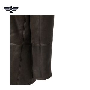 Veste de moto slim en cuir PU noir pour homme, doublure en fausse fourrure, col rabattable, fermeture éclair, respirante, coupe-vent, manteau décontracté d'hiver - Product Image 4