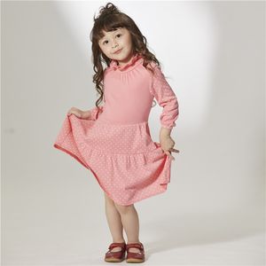 Robe rose clair pour enfant ODM Bud Collar en coton biologique durable - Product Image 2