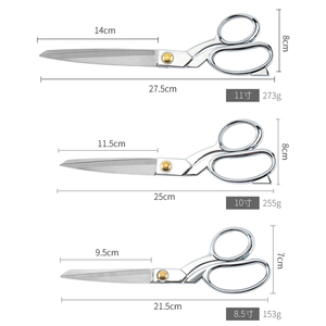 Ciseaux de tailleur professionnels en acier inoxydable, 8,5 pouces, Tijeras, ciseaux argentés tranchants avec logo personnalisé, qualité supérieure - Product Image 3