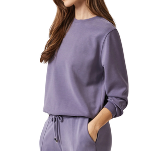 Tencels เสื้อสเวตเตอร์ผู้หญิงนุ่มน้ำหนักเบาเป็นมิตรกับสิ่งแวดล้อมเสื้อสวมหัวเรียบเนียนใส่สบายชุดเลานจ์ OEM ODM ขายส่ง - Product Image 3