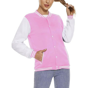 Chaqueta Varsity para Mujer, Ligera, de Forro Polar, con Botones, Estilo Casual, Deportiva, Elegante, Cómoda y Cálida - Product Image 3
