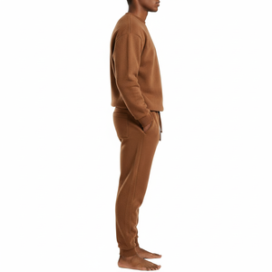 ชุดวอร์มผู้ชายไซส์ใหญ่ เสื้อคอกลม กางเกงจ็อกเกอร์ ผ้าฝ้ายฟลีซ ผู้ผลิตขายส่ง รับผลิตแบบ OEM ODM - Product Image 3