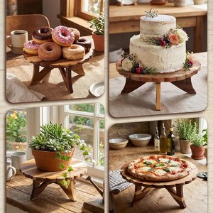 Morden Luxury Home and Kitchen decoration Wooden <b>Cake</b> stand with premium Finish for Dessert <b>Cake</b> Snakes and <b>Cake</b> Display - Product Image 4