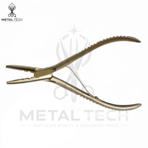Pinzas para Remover Extensiones de Cabello, Chapadas en Oro, con Mordazas Dentadas, Herramienta para Destruir Anillos Micro, Accesorios para Extensiones de Salón - Product Image 3