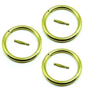 Wholesale Superior Bull Nose Ring 3 Inches + Screw Brass Cattle Cow Veterinary Instruments, Livestock <b>Farm</b> Bull Rings - Product Image 5