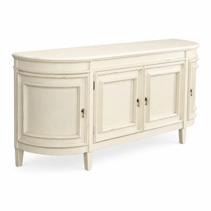 Luxury French Traditional Solid Mahogany Wood <b>Sideboard</b> with 4 Doors <b>Storage</b> Cabinet for Living Room & Dining - Product Image 2