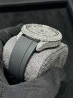 Reloj Analógico de Lujo para Hombre SHREYA DIAM, Automático, Mecánico, de Acero Inoxidable y Caucho, 41MM, 3BAR, Resistente al Agua, Cristal de Zafiro, con Fecha