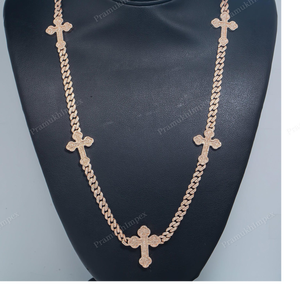 5mm 22 Inch 925 Silver Moissanite Cuban Link <b>Chain</b> Necklace Hip Hop VVS Gold Plated Party Gift Him - Product Image 2