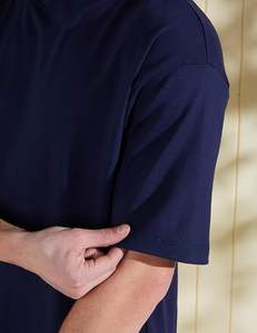 Plain Vintage TShirt Drop Shoulder Oversize Summer <b>Men</b> Clothes Sportswear Running Training Outwear <b>Blue</b> Color T-<b>Shirt</b> Breathable - Product Image 1