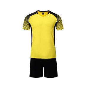 Maillots de football unisexes personnalisés, ensembles de tenues de football à séchage rapide, 100% polyester, logo à pois sur le devant, ensemble de vêtements de football - Product Image 2