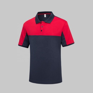 Camiseta Polo de Trabajo de Alta Visibilidad para Hombre, de Poliéster, Manga Corta, Impermeable, Antibacteriana, Diseño de Bloques de Color Azul Marino y Blanco - Product Image 3