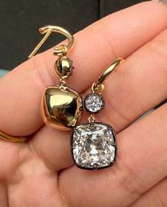 Pendientes de Moissanita con Corte Cojín, Plata de Ley 925, Chapados en Oro, Certificados, Delicados, Elegantes, Minimalistas, Joyería de Lujo, Regalo - Product Image 2